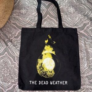 NWOT  The Dead Weather Black Tote Bag with Yellow Graphic